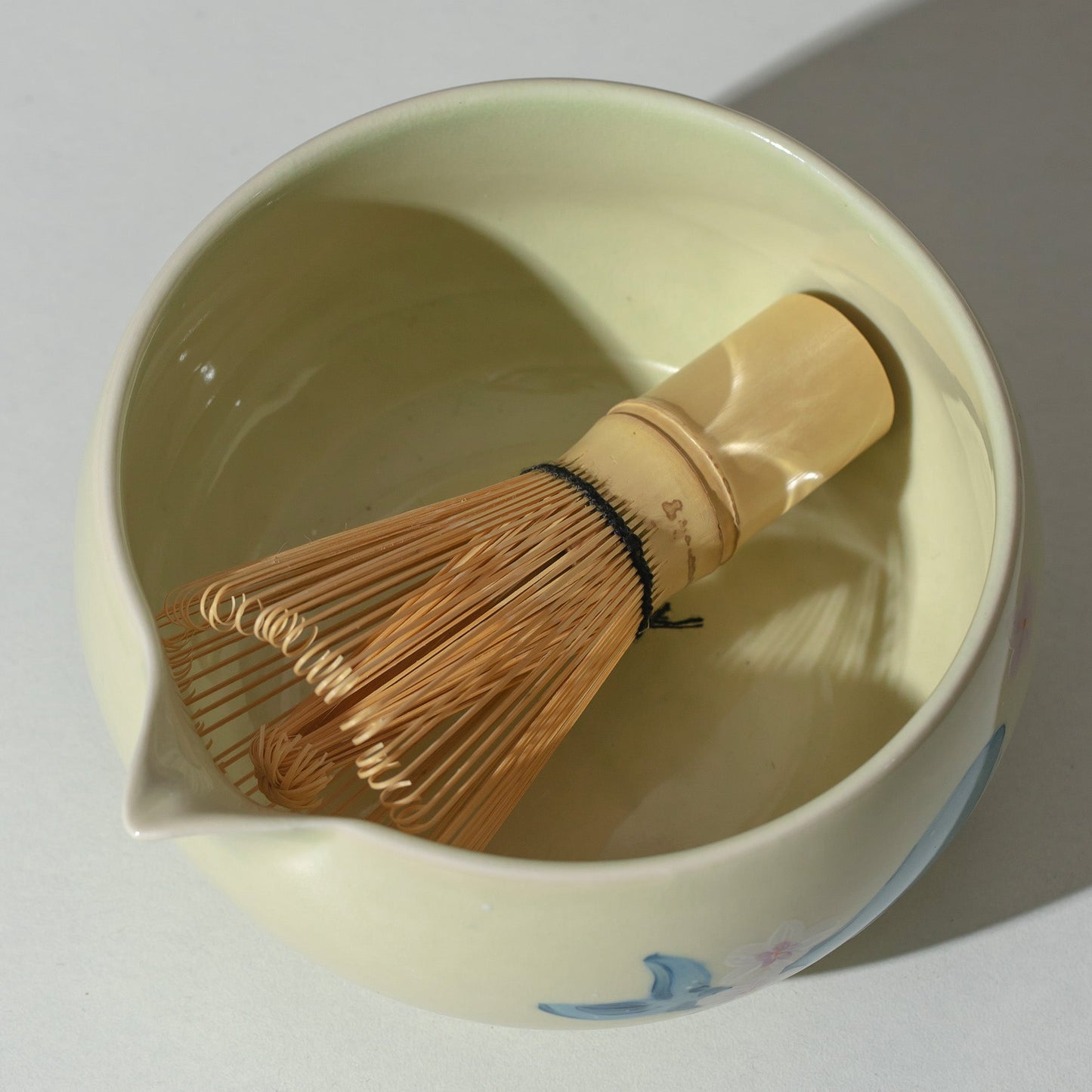 Hand Painted Whale and Cherry blossom Matcha Gift Set Sakura Matcha Bowl with Chasen Holder Perfect Gift for Matcha Lovers