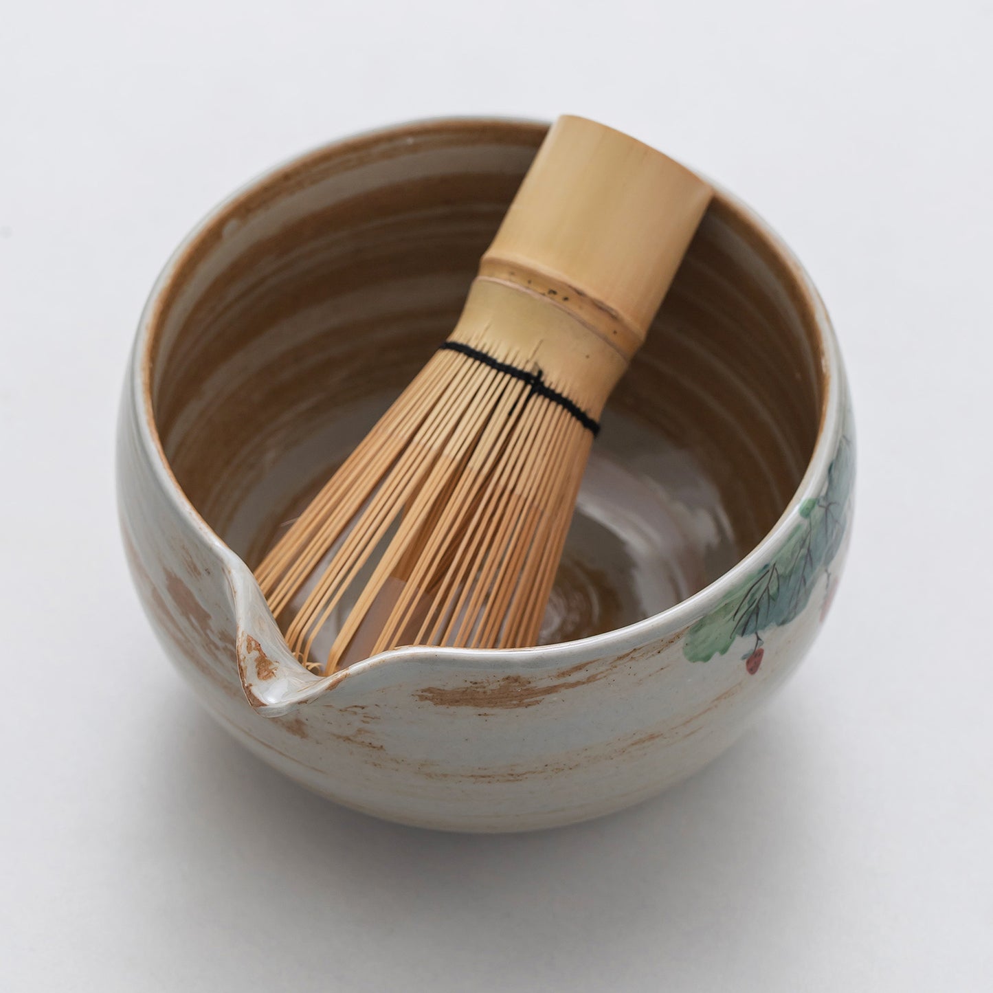Strawberry Ceramic Matcha Set with Bowl and Chasen Holder