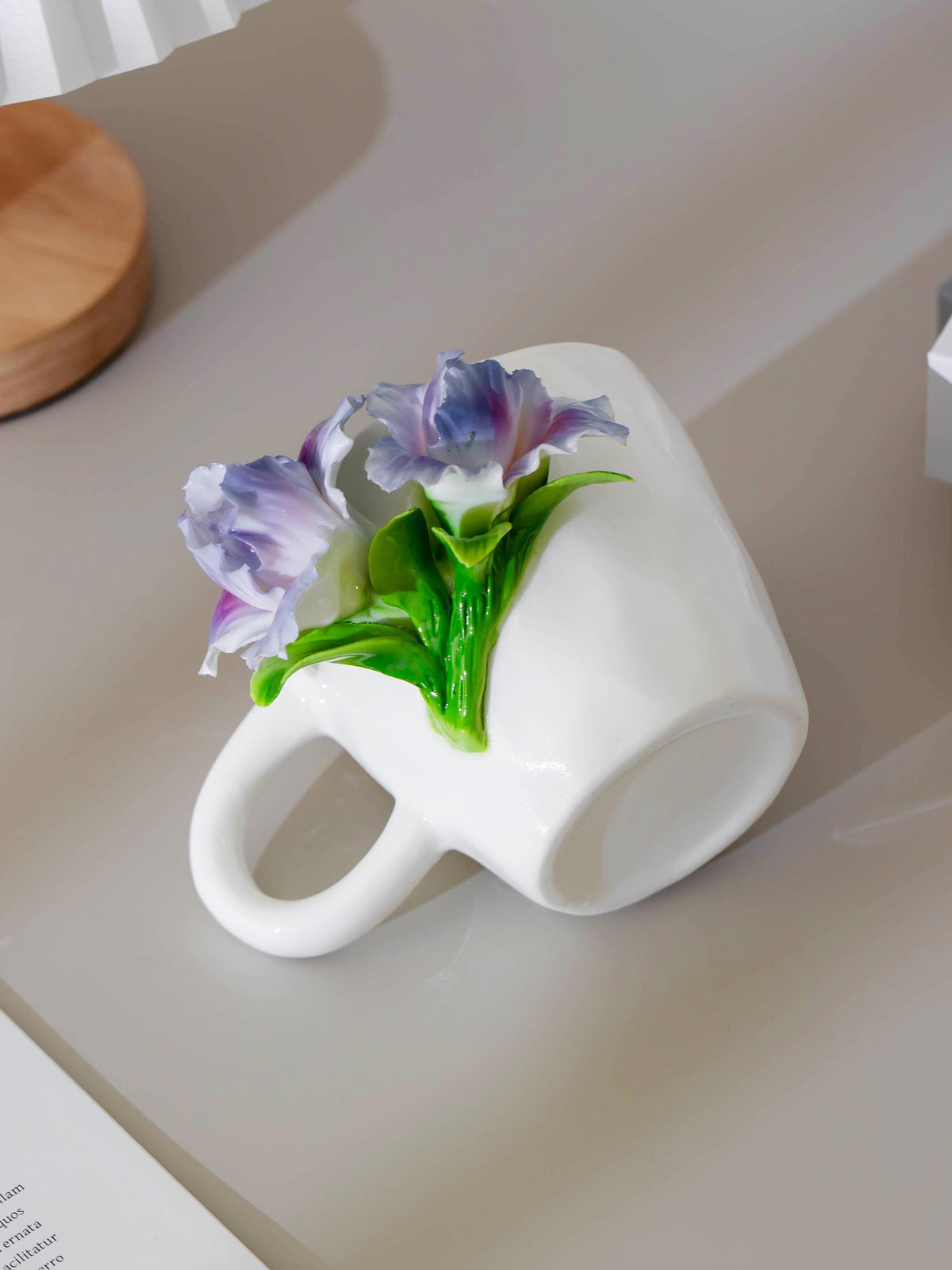 Purple Iris Ceramic Coffee Mug product photo 8