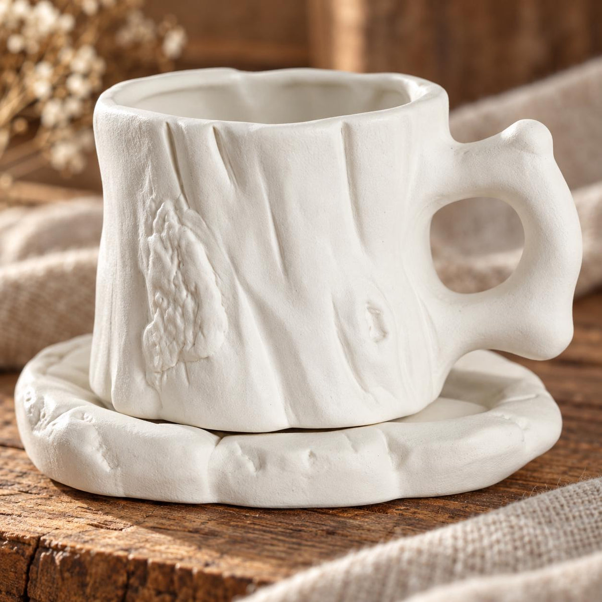 Tree Stump Coffee Cup and Saucer product photo 8