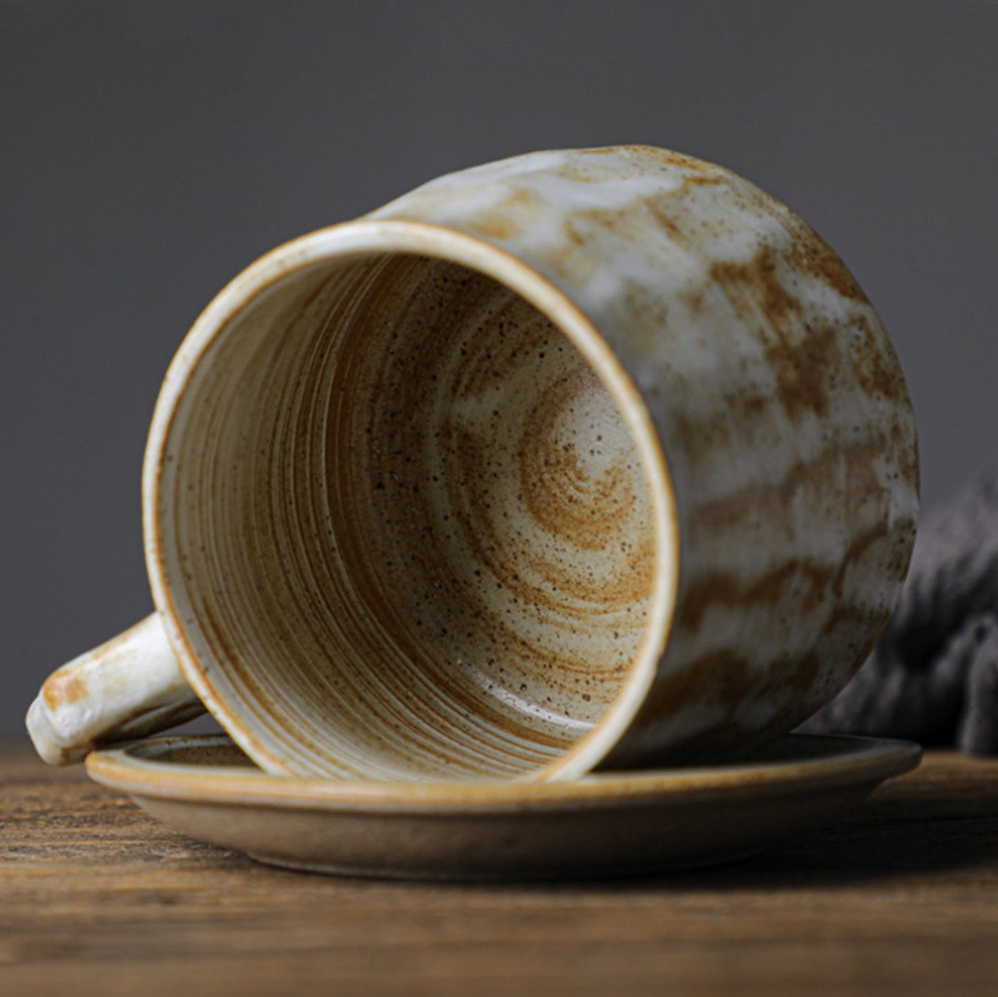Ceramic Coffee Cup with Small Dish