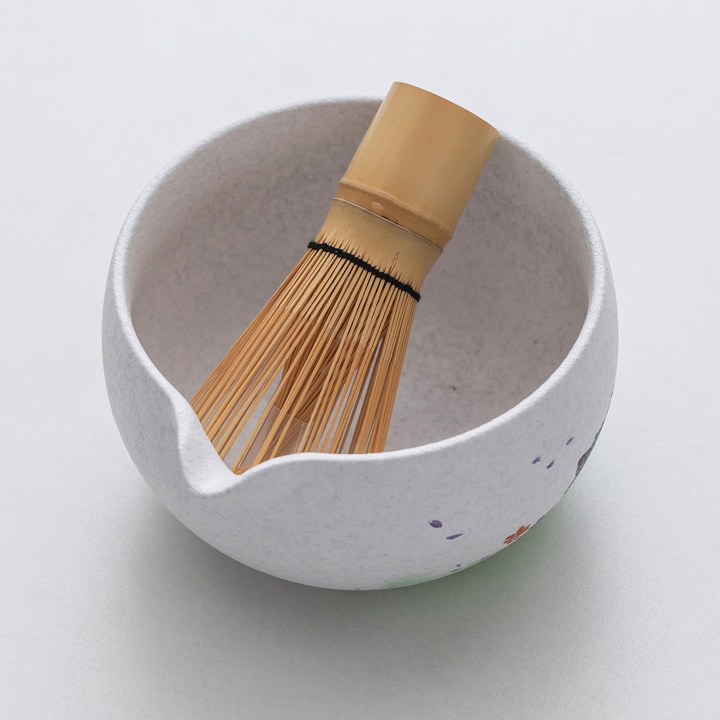 Black Cat Ceramic Matcha Set with Bowl and Chasen Holder