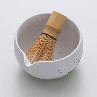Black Cat Ceramic Matcha Set with Bowl and Chasen Holder