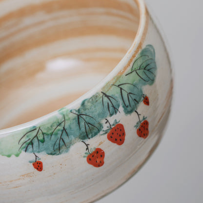 Strawberry Ceramic Matcha Set with Bowl and Chasen Holder