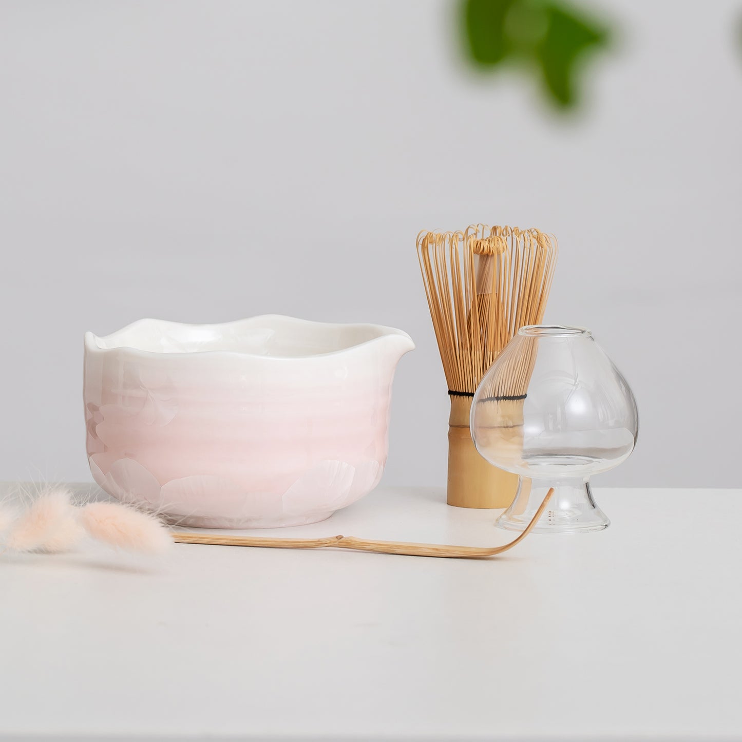 Gradient Glaze Ceramic Matcha Set with Bowl and Chasen Holder