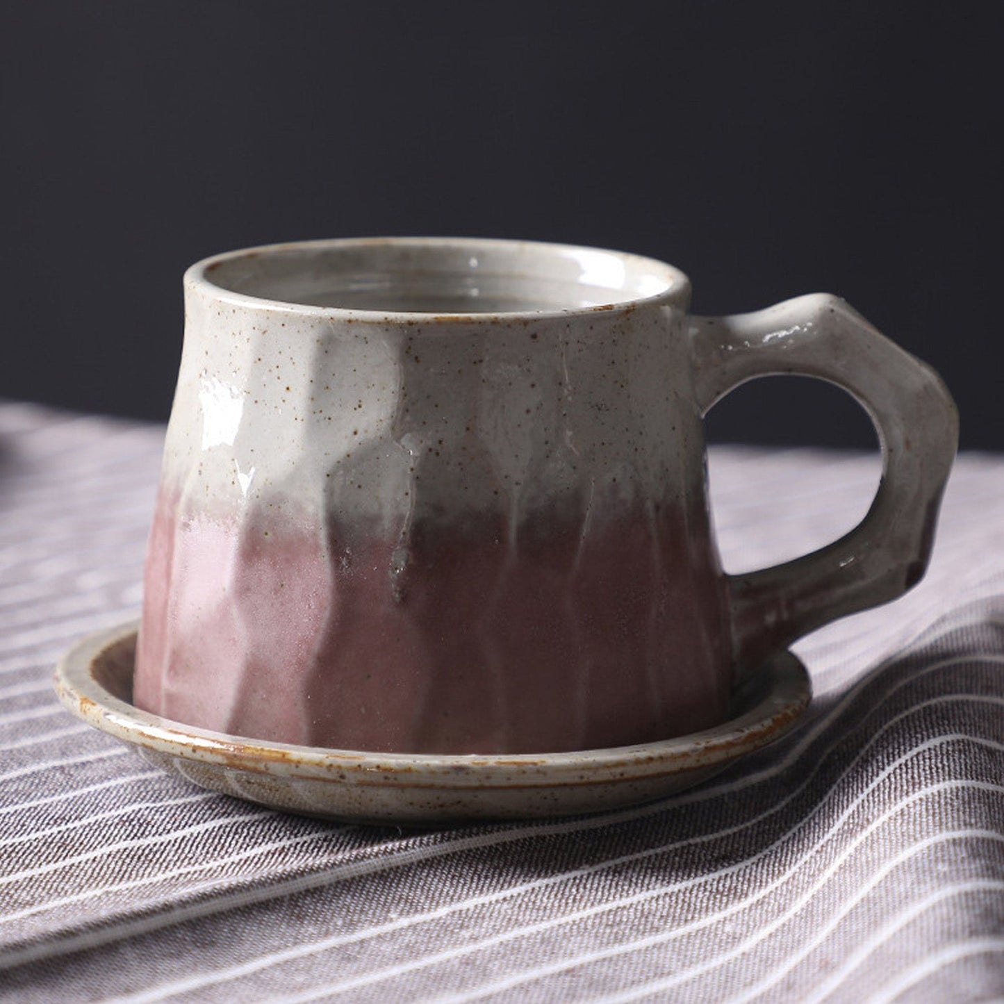 Ceramic Coffee Cup with Small Dish