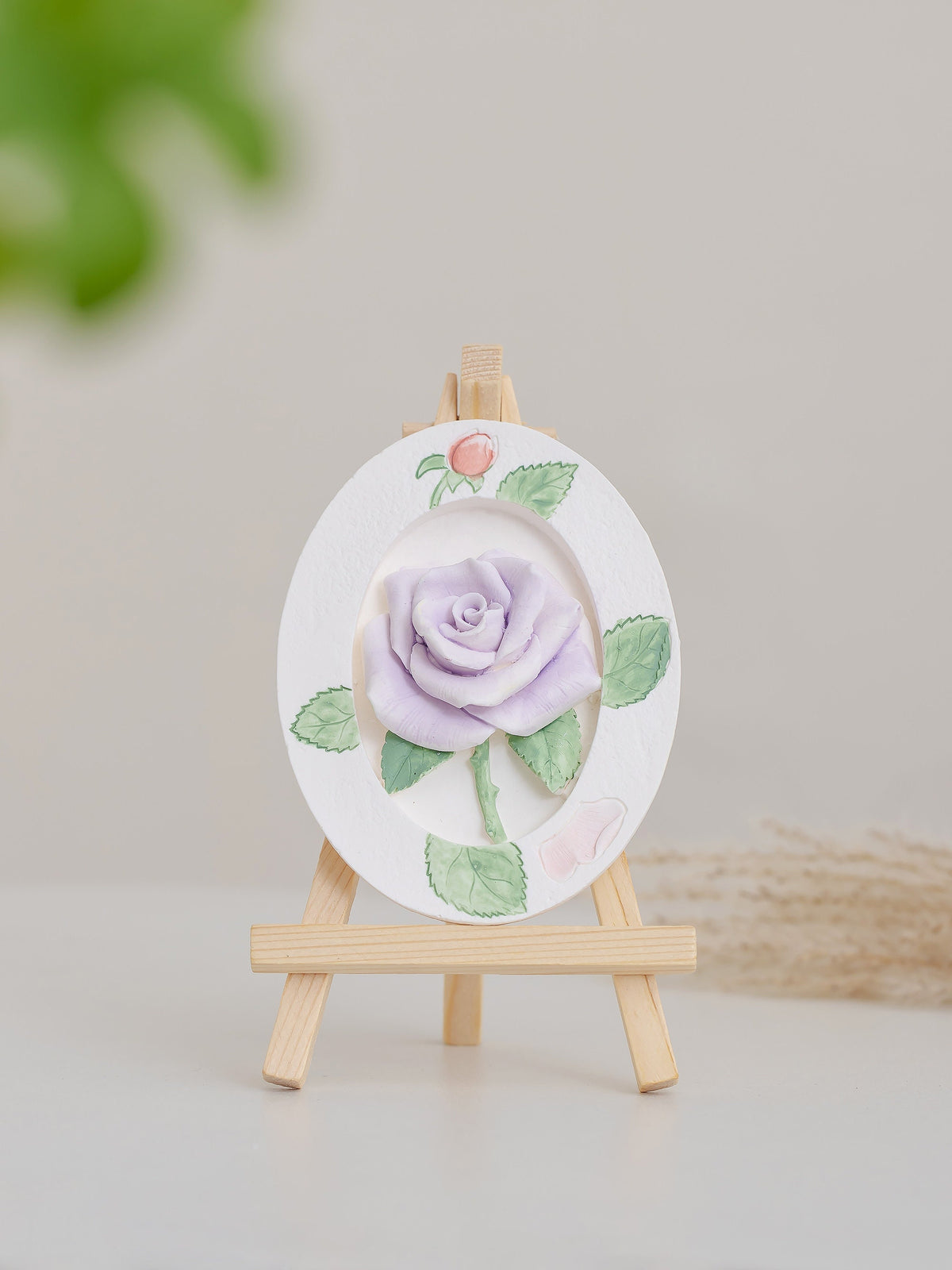Handmade 3d Roses Plaster Flower Table Decor product photo 4
