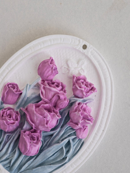 Rose 3d Plaster Flower Art Sculpture Painting 3d Floral Art Table Decor product photo 5