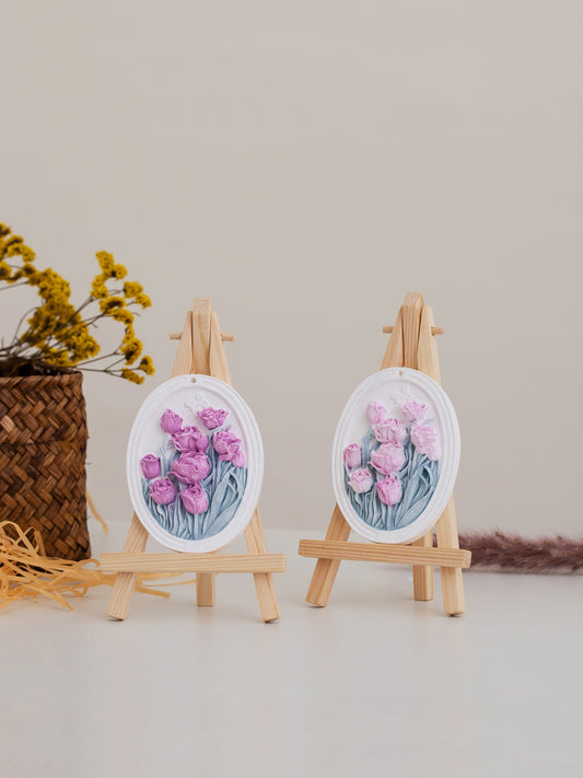 Rose 3d Plaster Flower Art Sculpture Painting 3d Floral Art Table Decor product photo 1