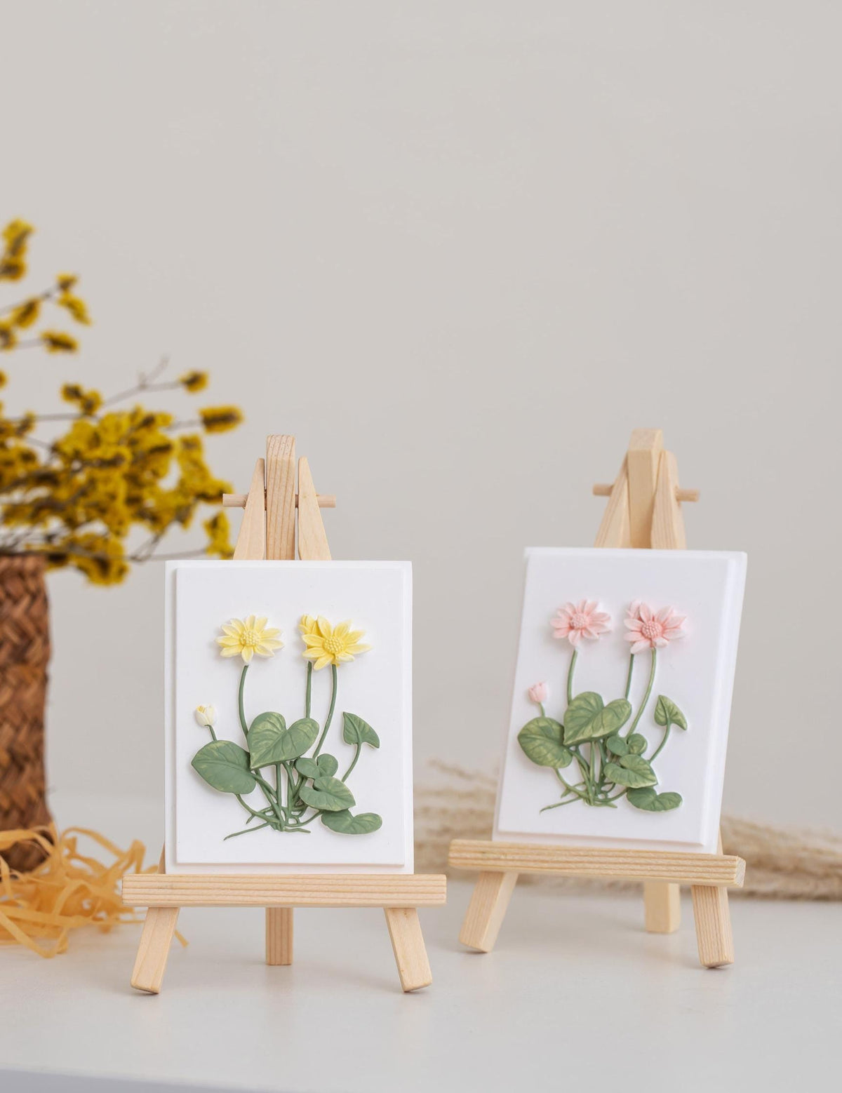 Handmade Plaster Flower Plaques product photo 1