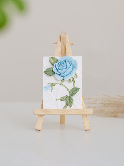 Rose Plaster Art Sculpture Painting Original 3d Floral Art Table Decor product photo 3