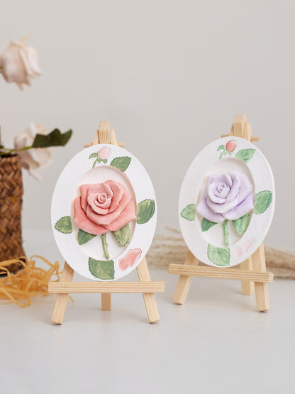 Handmade 3d Roses Plaster Flower Table Decor product photo 6