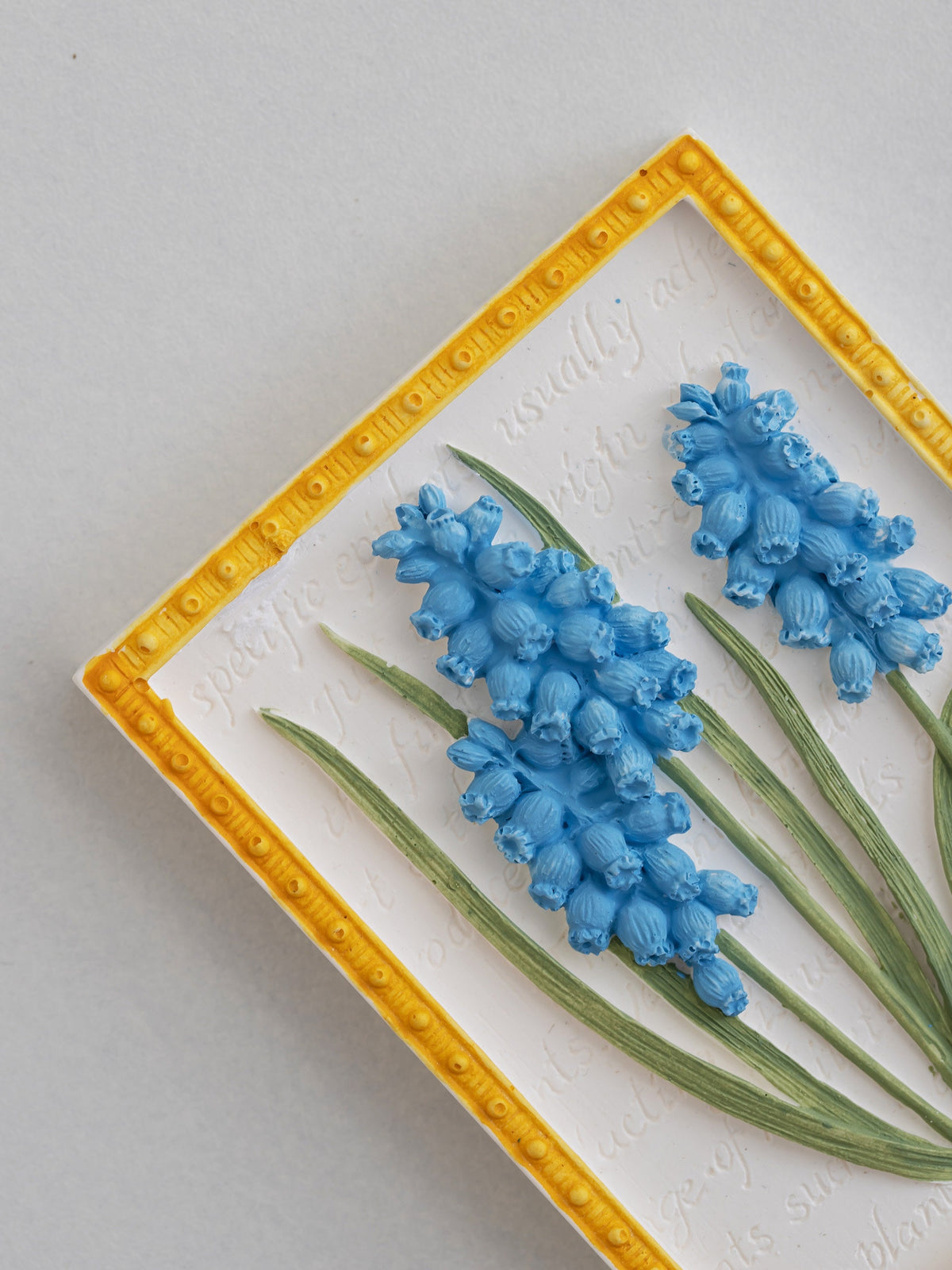 Baby'S Breath and Iris Plaster Art Sculpture Painting Original 3d Floral Art Tab product photo 4