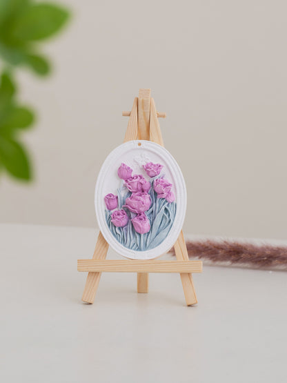 Rose 3d Plaster Flower Art Sculpture Painting 3d Floral Art Table Decor product photo 2