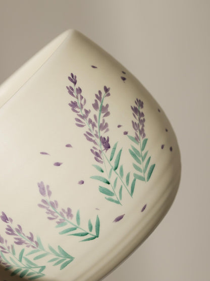 Hand Painted Lavender Blossom Matcha Bowl Set product photo 6