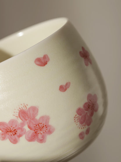 Hand Painted Sakura Matcha Bowl Set product photo 5