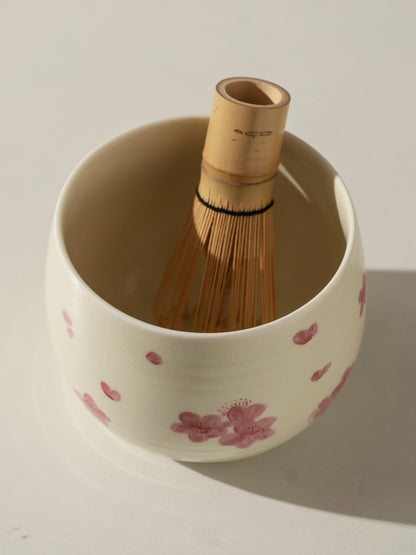 Hand Painted Sakura Matcha Bowl Set product photo 4
