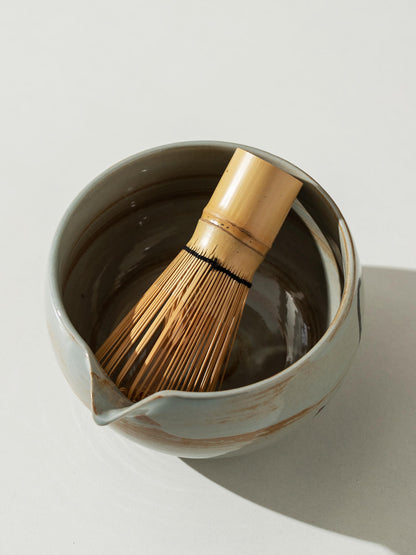 Hand Painted Cute Black Cat Matcha Set Of 4 product photo 4