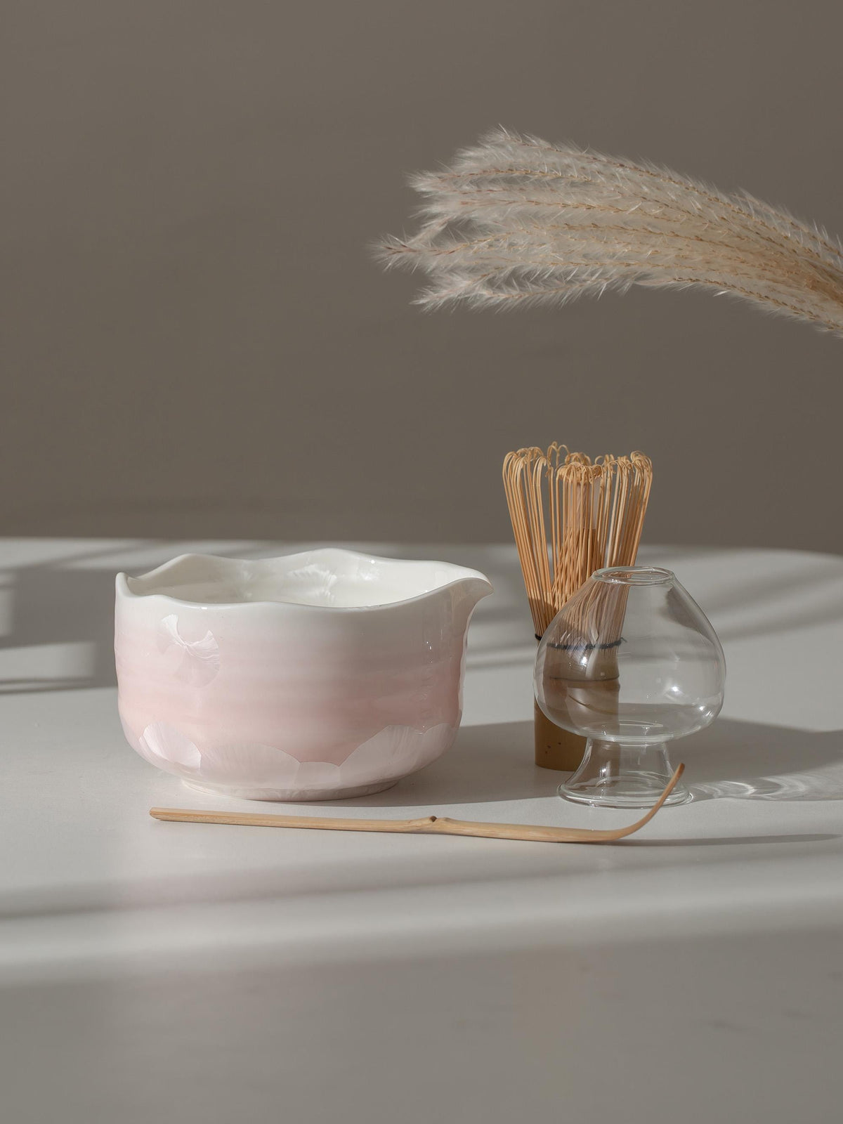 Natural Blue Flower Glazing Matcha Bowl Set product photo 3