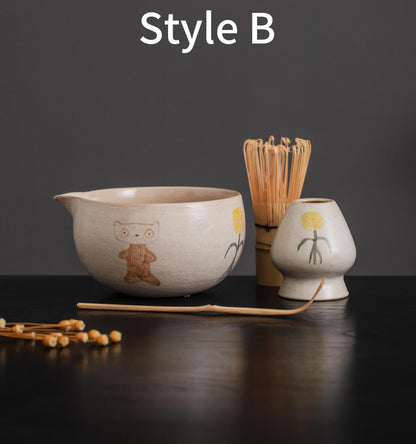 Hand Painted Matcha Bowl Set product photo 8