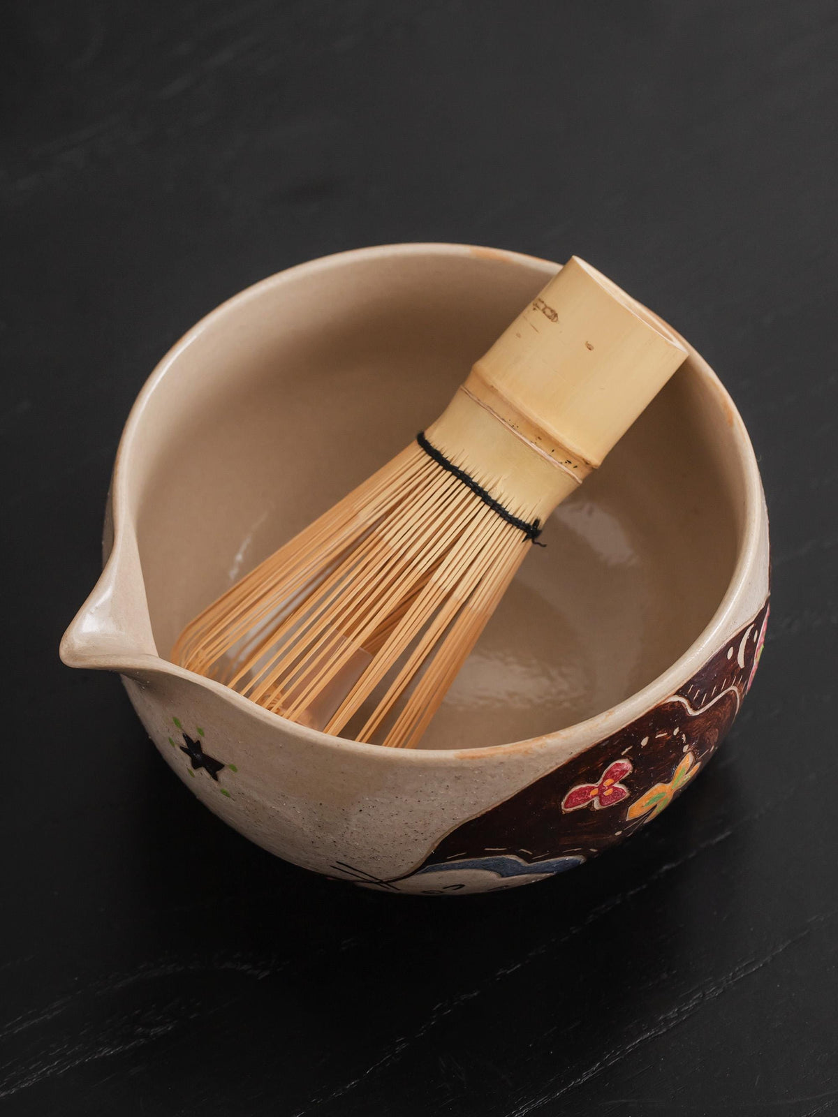 Handcarved Cat Matcha Bowl Set product photo 4
