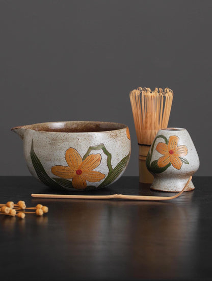 Floral Matcha Bowl Set product photo 3
