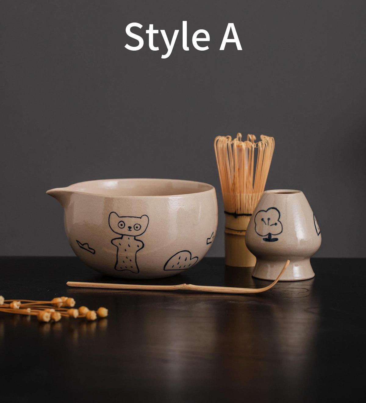 Hand Painted Matcha Bowl Set product photo 3