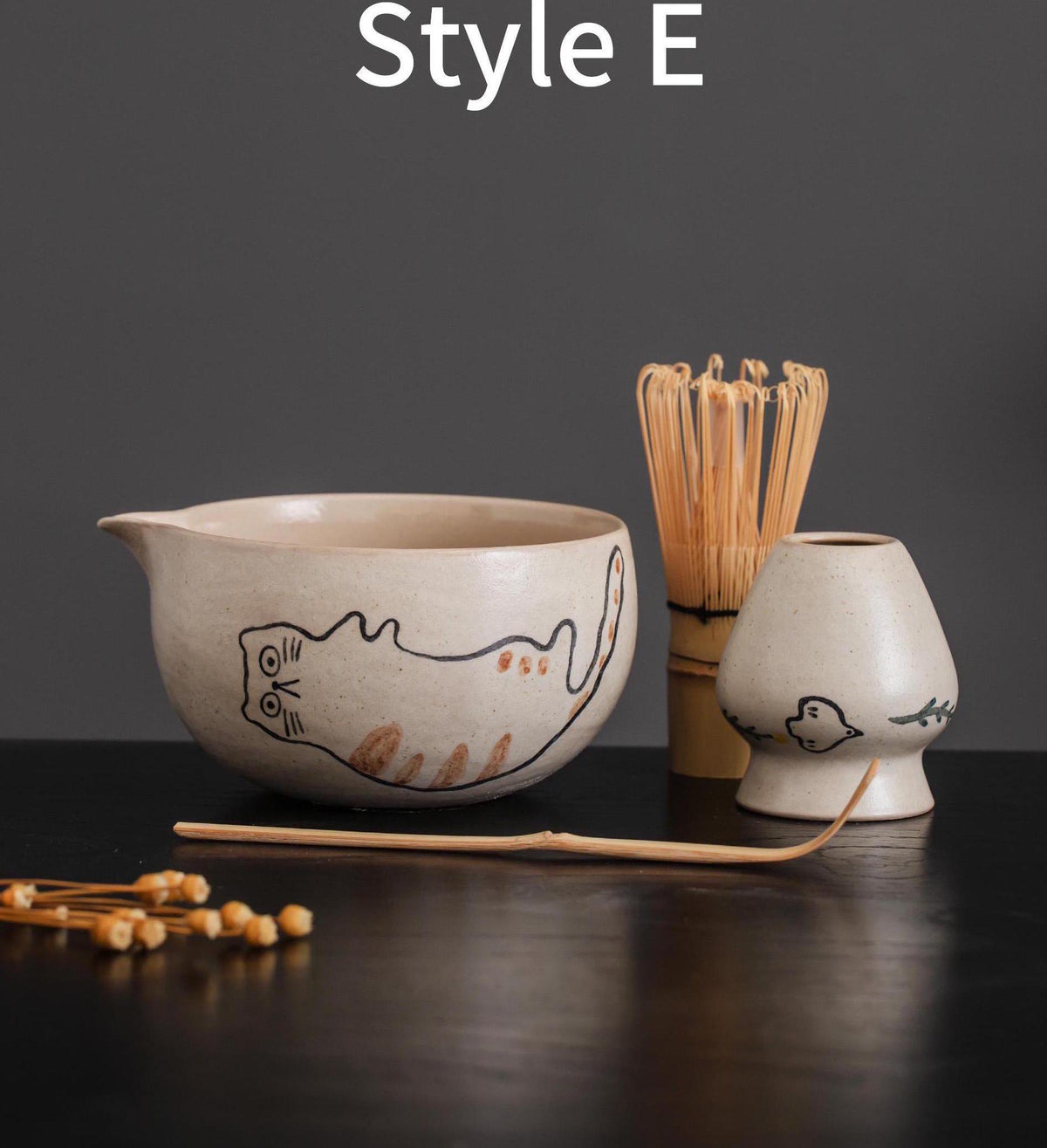 Hand Painted Matcha Bowl Set product photo 1