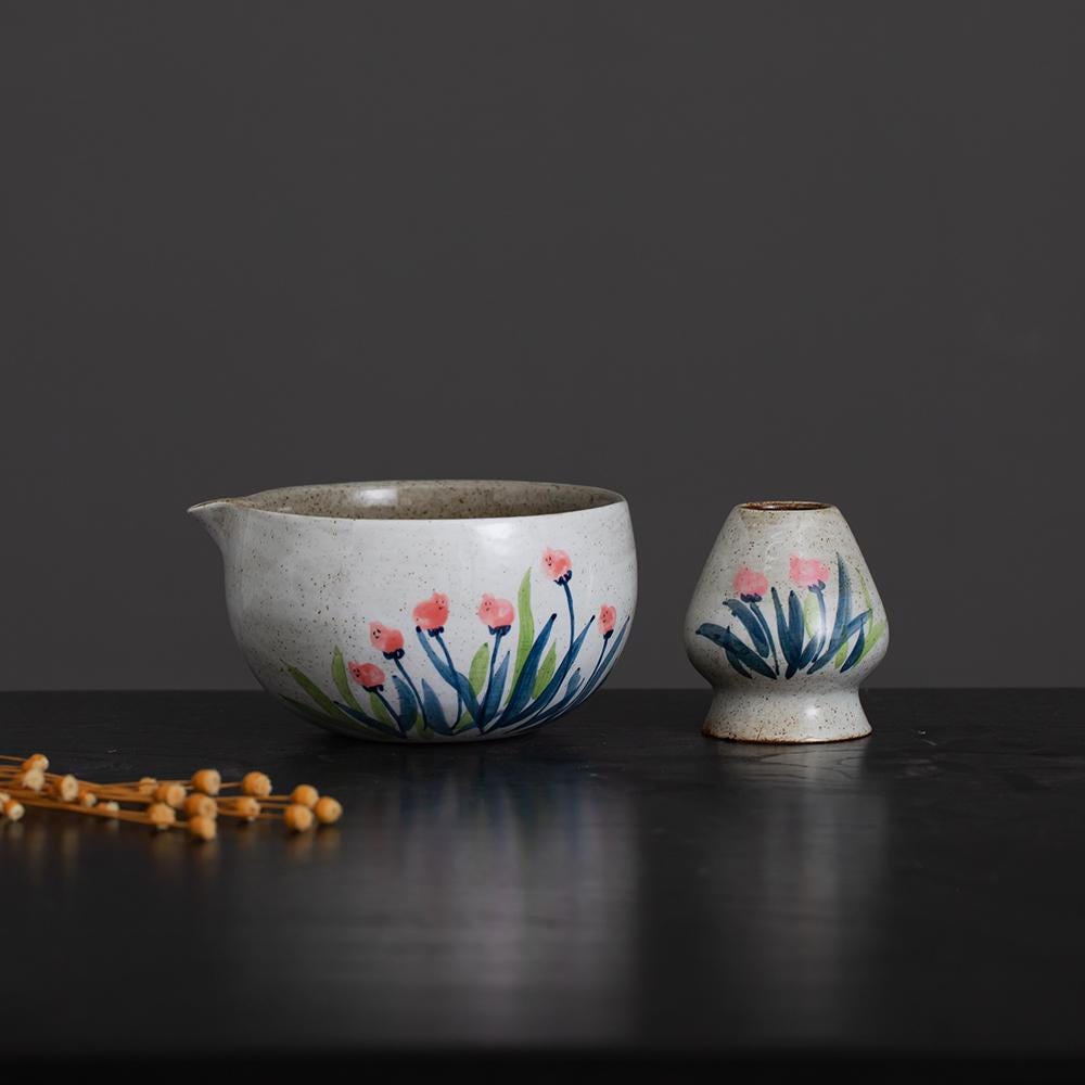 Floral Matcha Bowl Set product photo 2