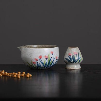 Floral Matcha Bowl Set product photo 2