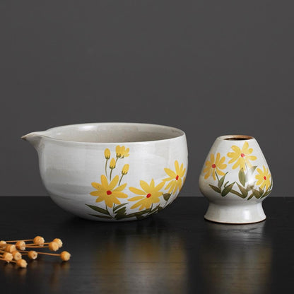 Yellow Daisy Matcha Bowl Set product photo 2