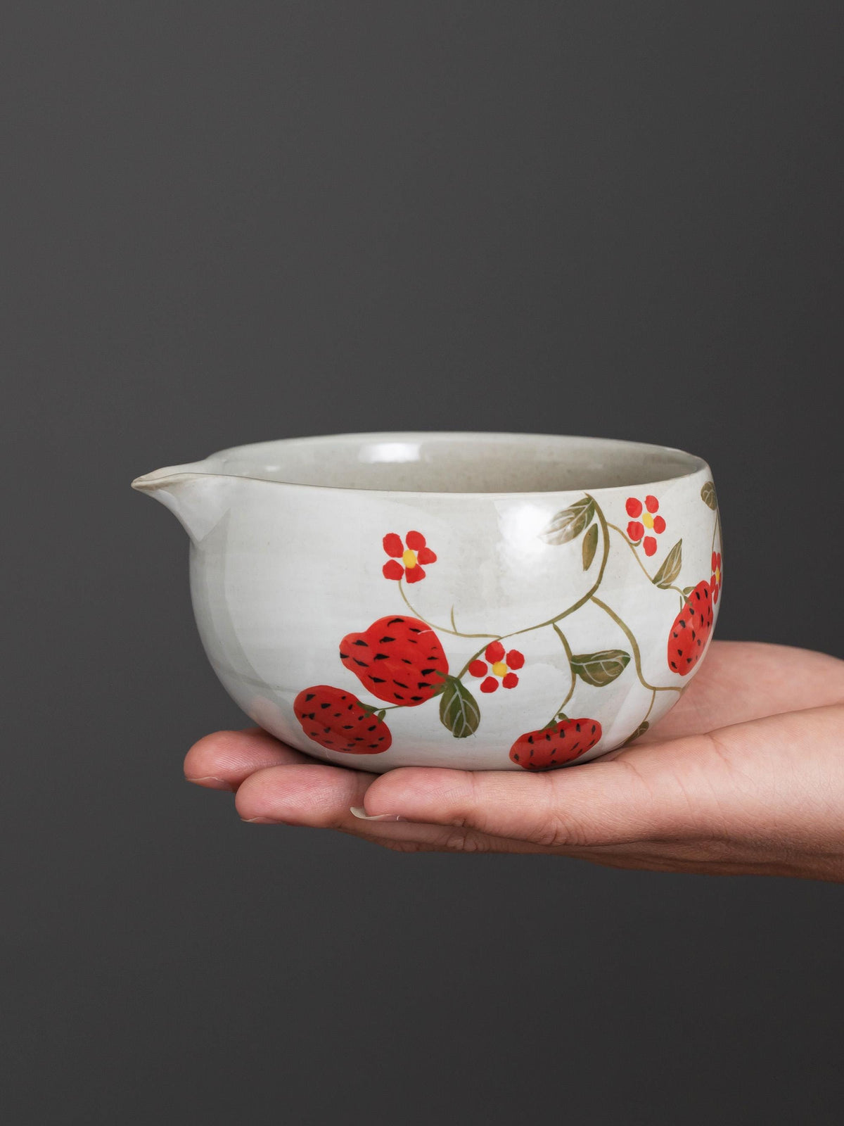 Strawberry Flowers Matcha Bowl Set product photo 6