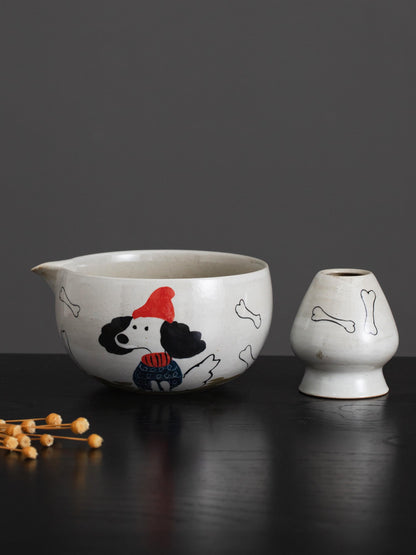 Little Red Hood Dog Matcha Bowl Set product photo 2