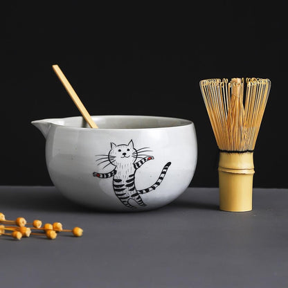 Dancing Cat Matcha Bowl Set product photo 2