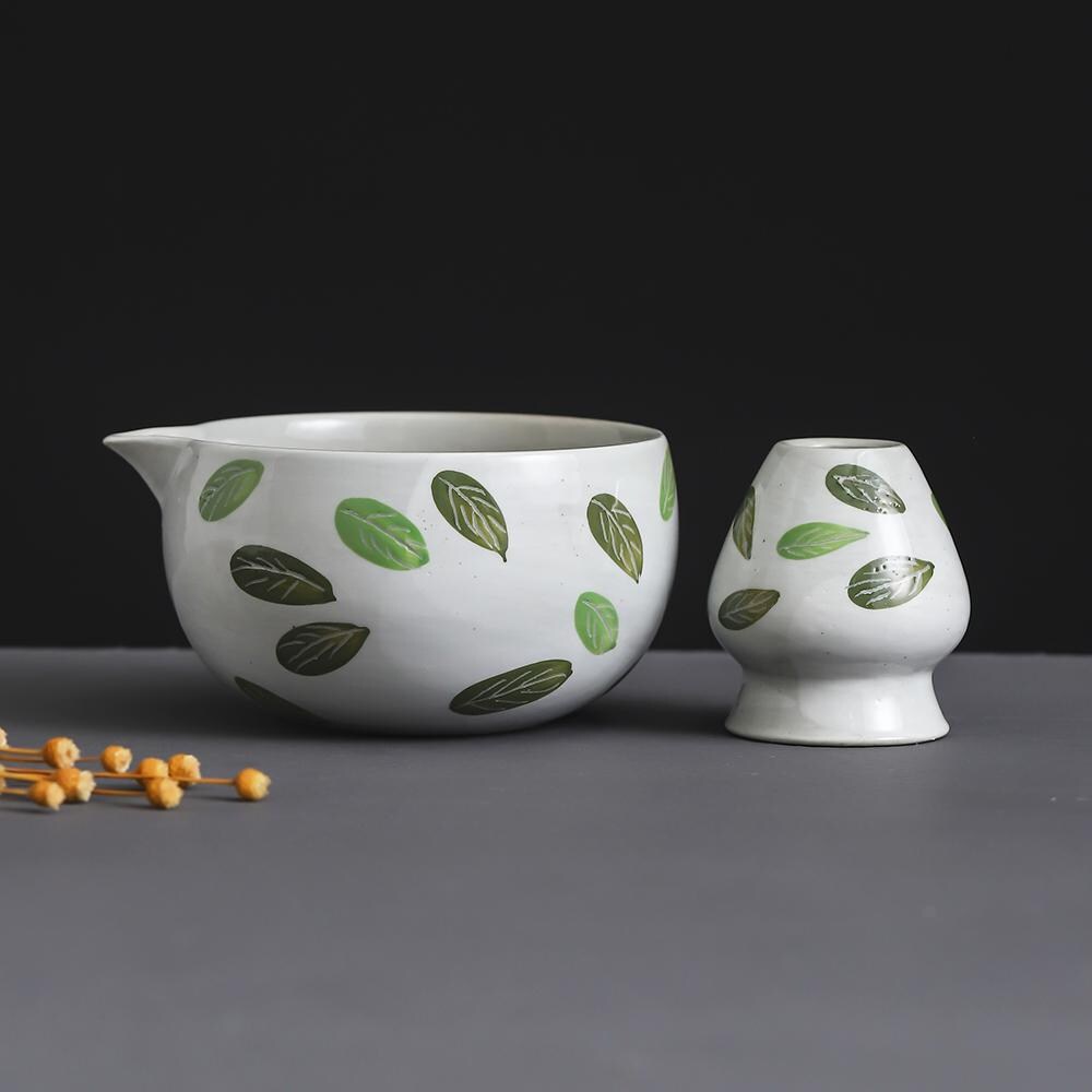 Green Leaves Matcha Bowl Set product photo 1