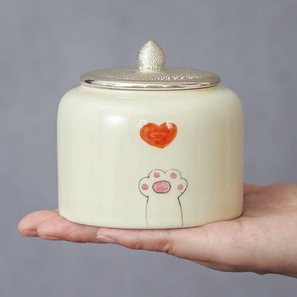 Paws and Love Heart Cat Memorial Urn product photo 7