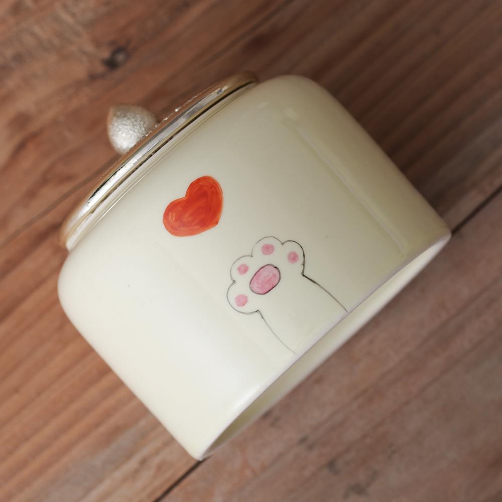 Paws and Love Heart Cat Memorial Urn product photo 2