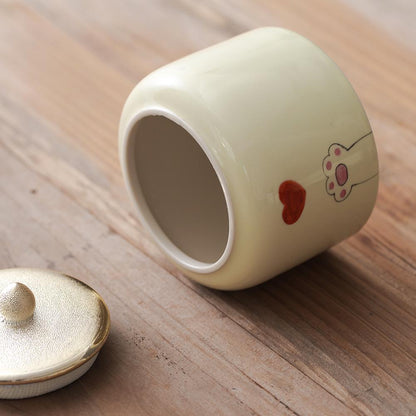 Paws and Love Heart Cat Memorial Urn product photo 4