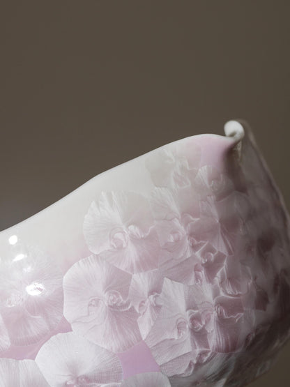 Natural Purple Flower Glazing Glass Matcha Bowl Set product photo 3