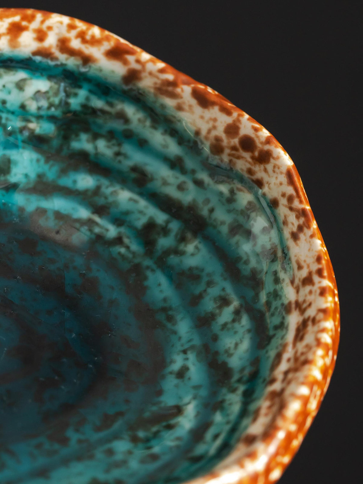 Handmade Vintage Style Lake Blue Snack Plate for Nuts product photo 5