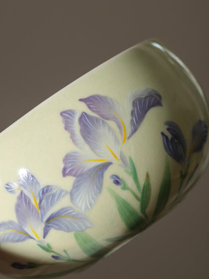 Hand Painted Flower-De-Luce Matcha Set Of 4 product photo 6