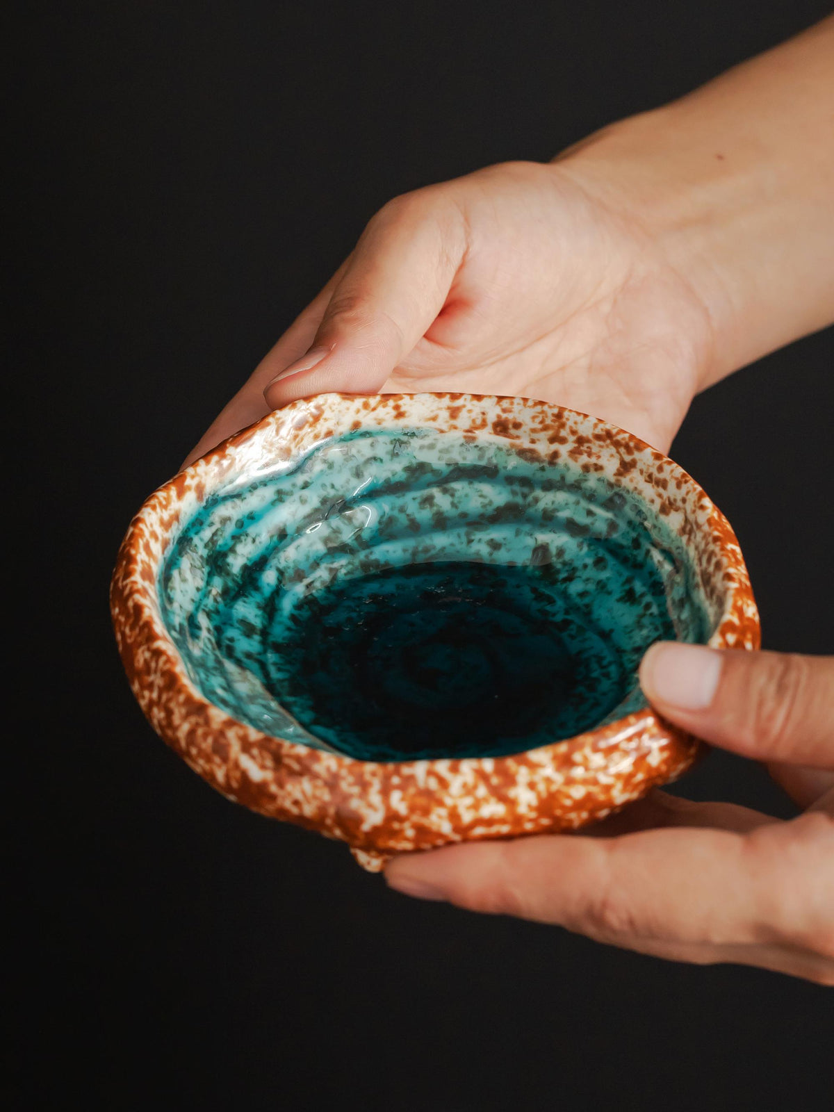 Handmade Vintage Style Lake Blue Snack Plate for Nuts product photo 6