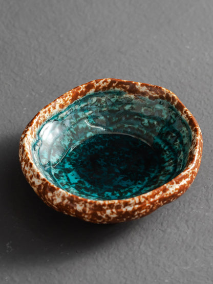 Handmade Vintage Style Lake Blue Snack Plate for Nuts product photo 7