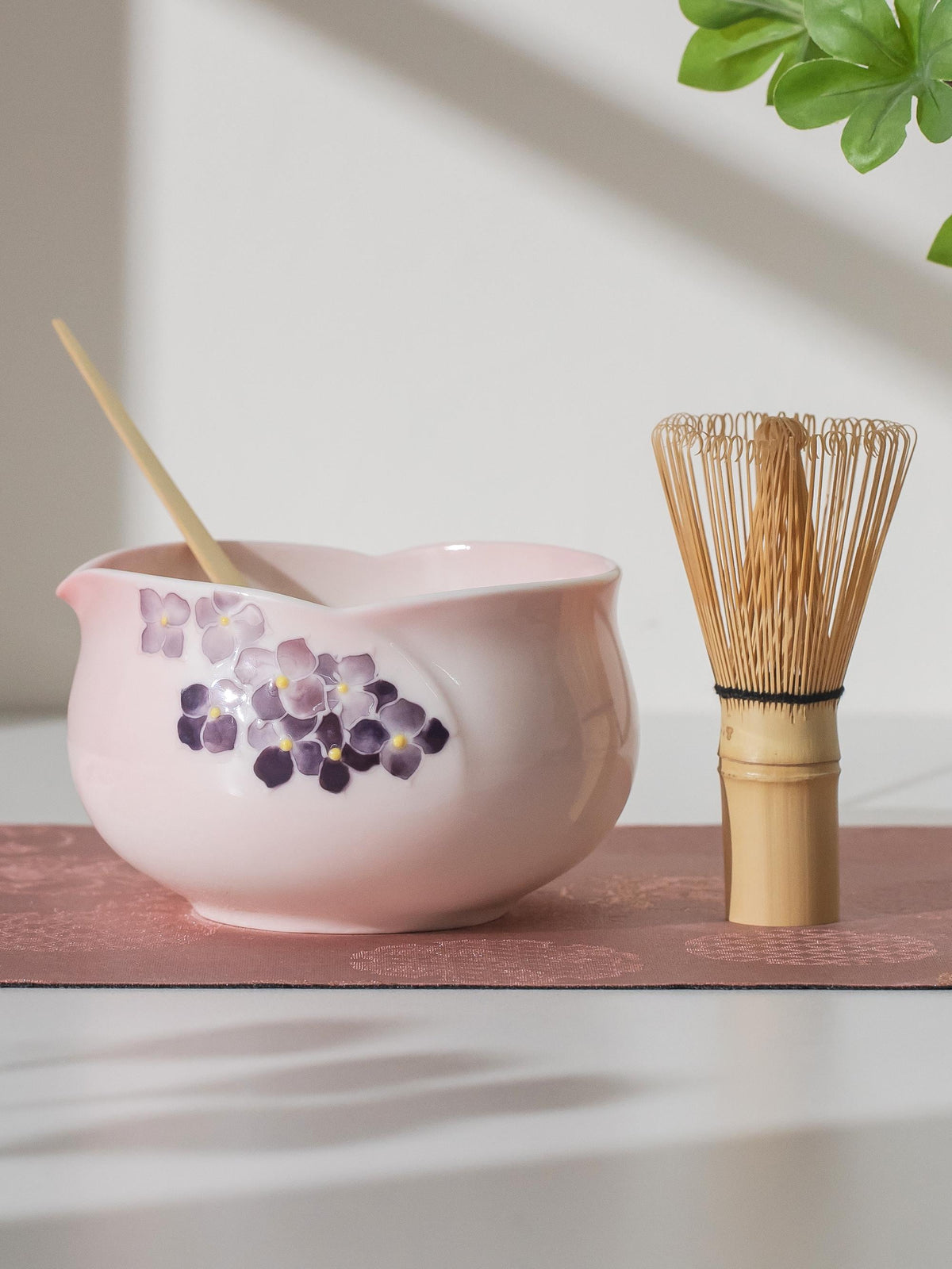Pink Flower Matcha Bowl Set product photo 4