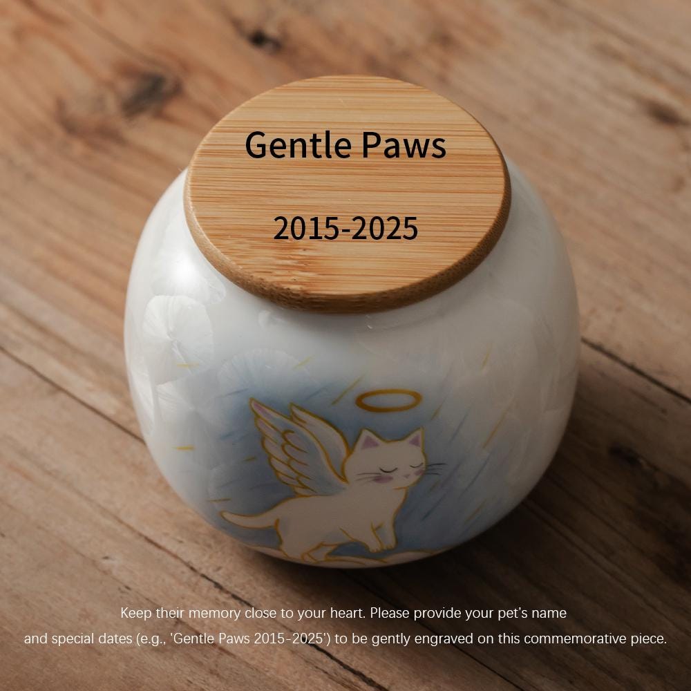 Crystal Flower Cat Memorial Urn product photo 2