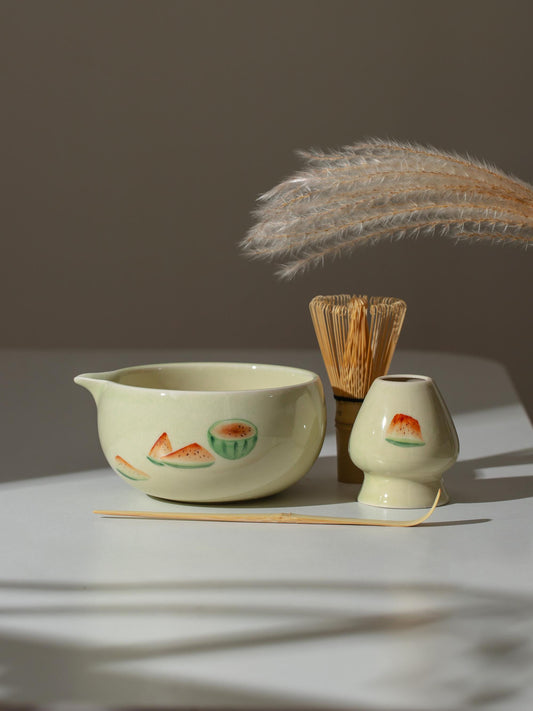 Hand Painted Watermelon Cute Matcha Set Of 4 product photo 1