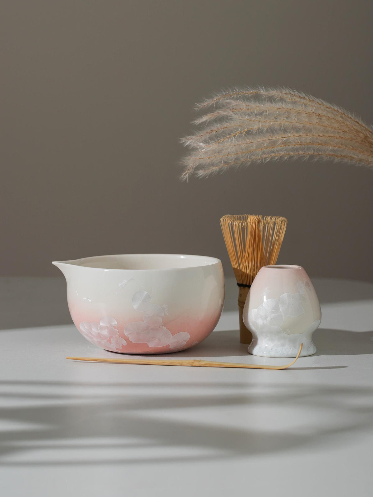 Natural Pink Flower Ideas Matcha Bowl Set product photo 1
