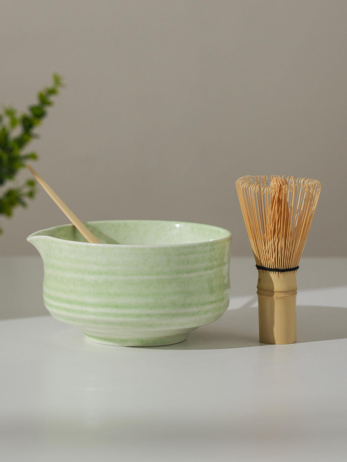 Light Green Spots Matcha Bowl Set product photo 6