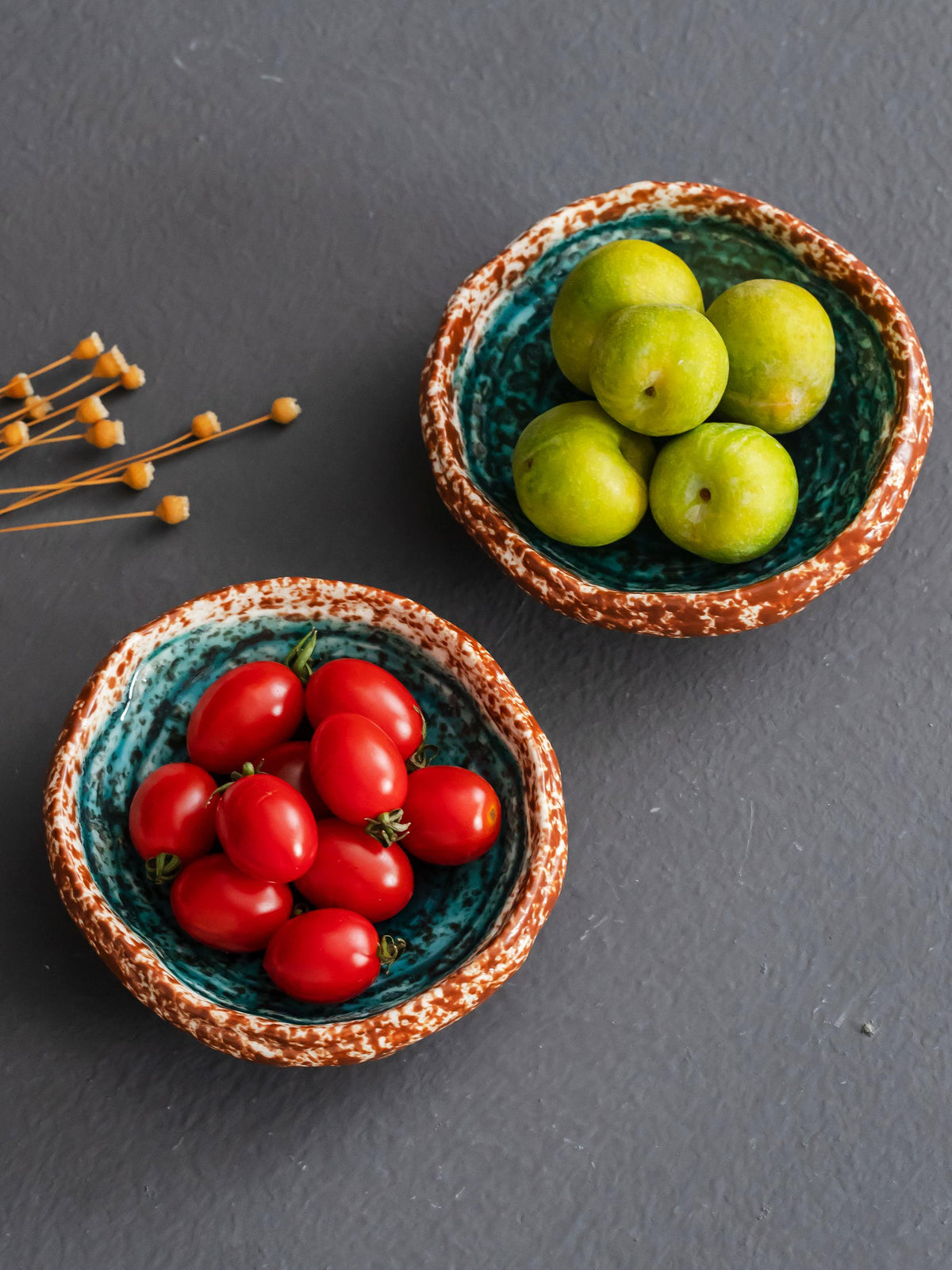 Handmade Vintage Style Lake Blue Snack Plate for Nuts product photo 1