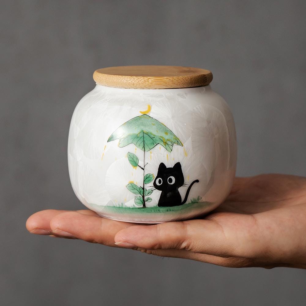 Black Cat Cat Memorial Urn product photo 1